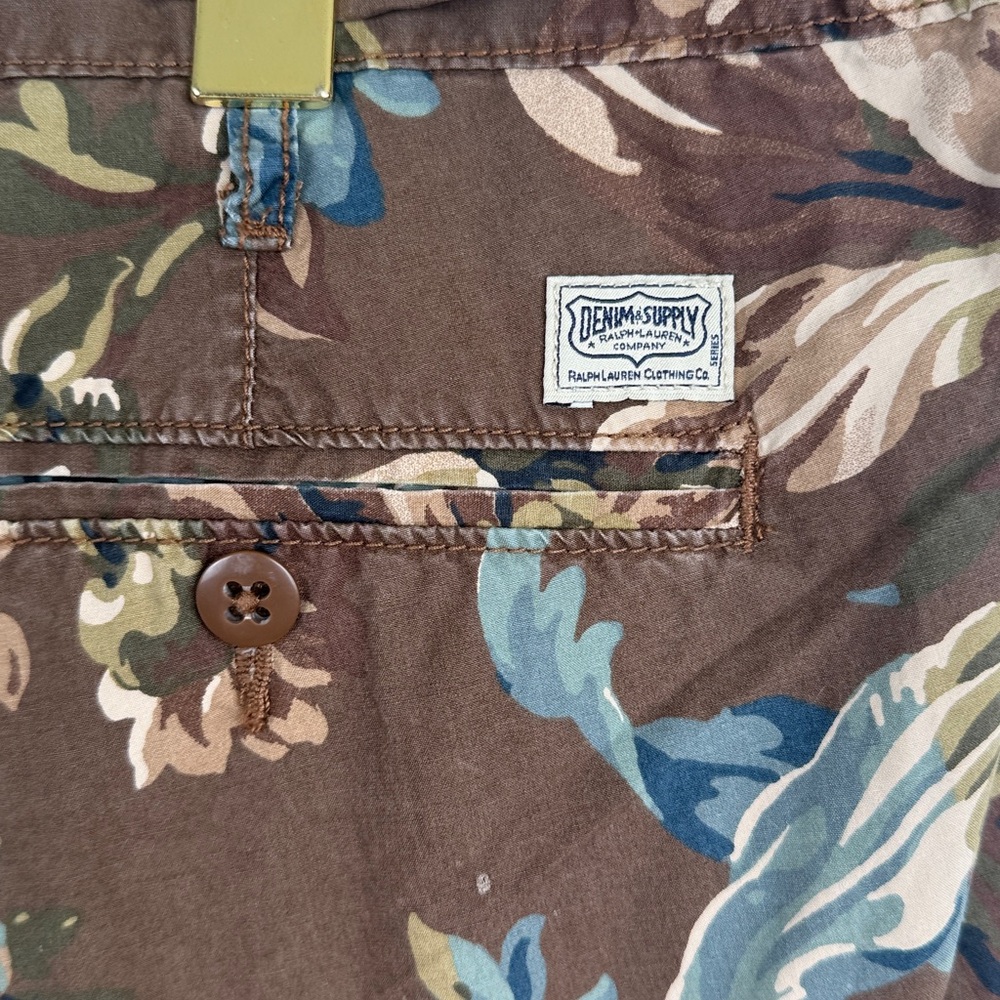 Denim & Supply Ralph Lauren Vintage Floral All Over Print Chino Shorts Size 38 - Picture 5 of 9